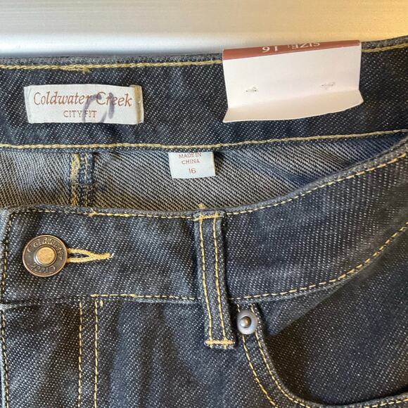 Coldwater Creek Women Skinny Jeans size 16 Black Mid Rise Stretch Boot Cut NWT - Picture 8 of 11